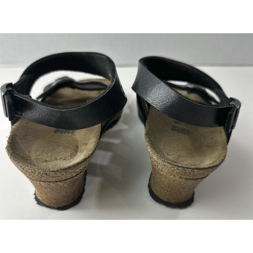 Birkenstock Papillio Ellen Wedge Sandals Women's 39 US 8 - 8.5 Black Strappy - Picture 8 of 12